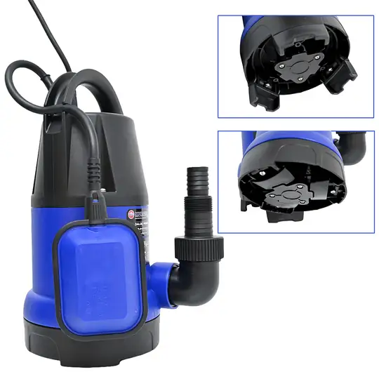 Kirli Su ve Drenaj Dalgıç Pompa 400W Kendinden Gizli Şamandıralı Foseptik Atık Su Tahliye Pompası 7000-8000 L/H Debi Ev Bahçe Tipi