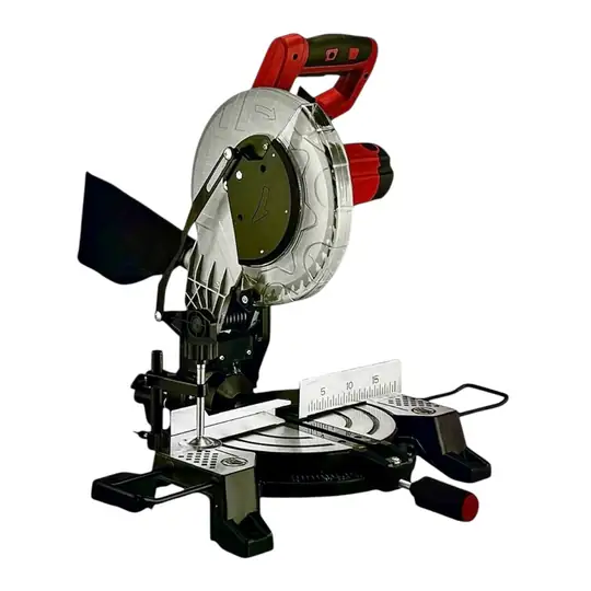Profesyonel Gönye Kesme Makinesi 1200W Profil Ahşap Daire Testere 250 mm Disk 5000 Rpm Sağa Sola 45 Derece Açılı Kesim Tezgah Tipi