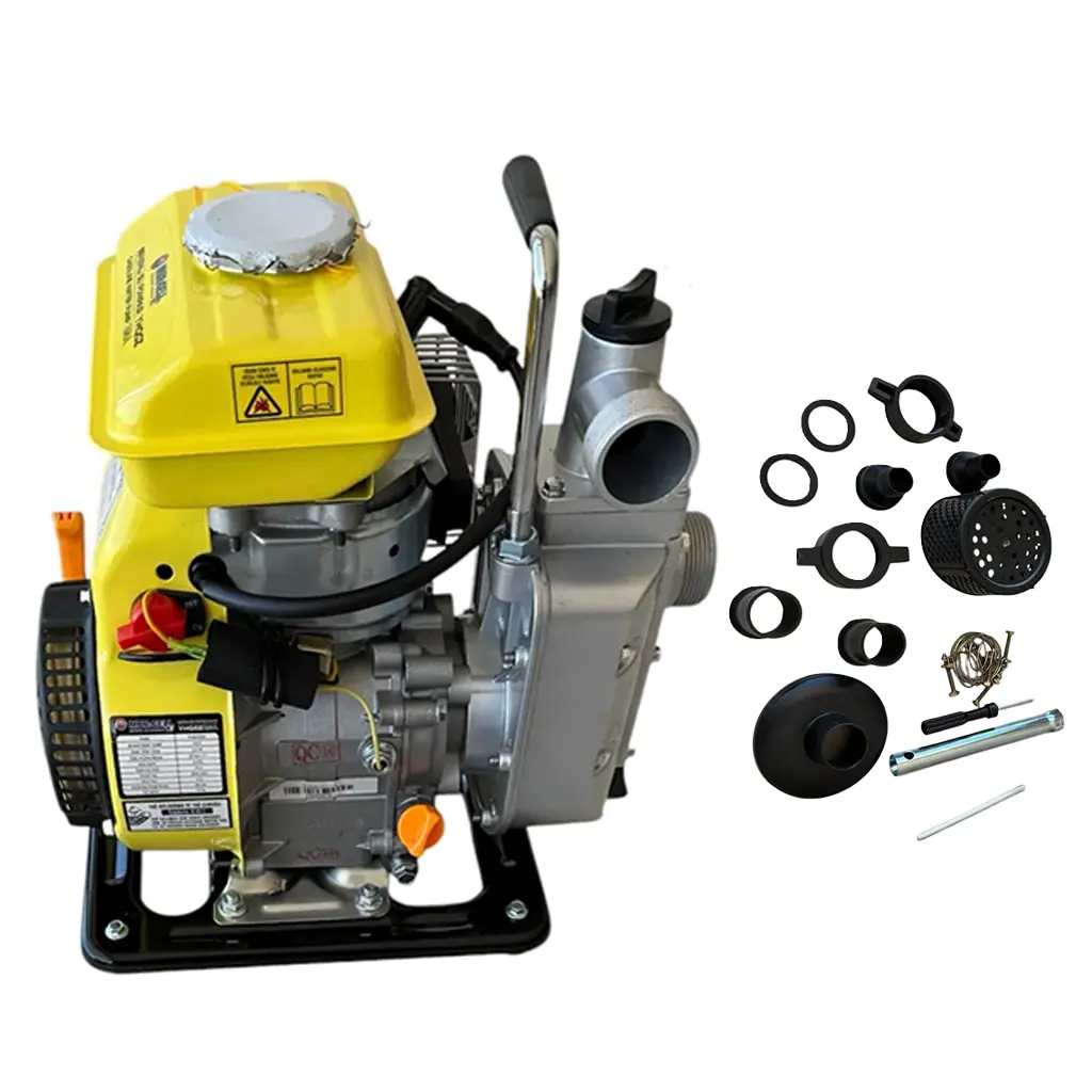 Ürün görseli: Kompakt Benzinli Su Motoru 2.5 HP Tarla Bahçe Sulama Pompası 1.5 İnç 40 mm Hortum Girişli Motopomp 10 m³/Saat Debi Hafif Taşınabilir
